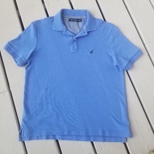 S blue Nautica mens polo shirt